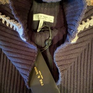 rag & bone Purple Cowl Neck Sweater